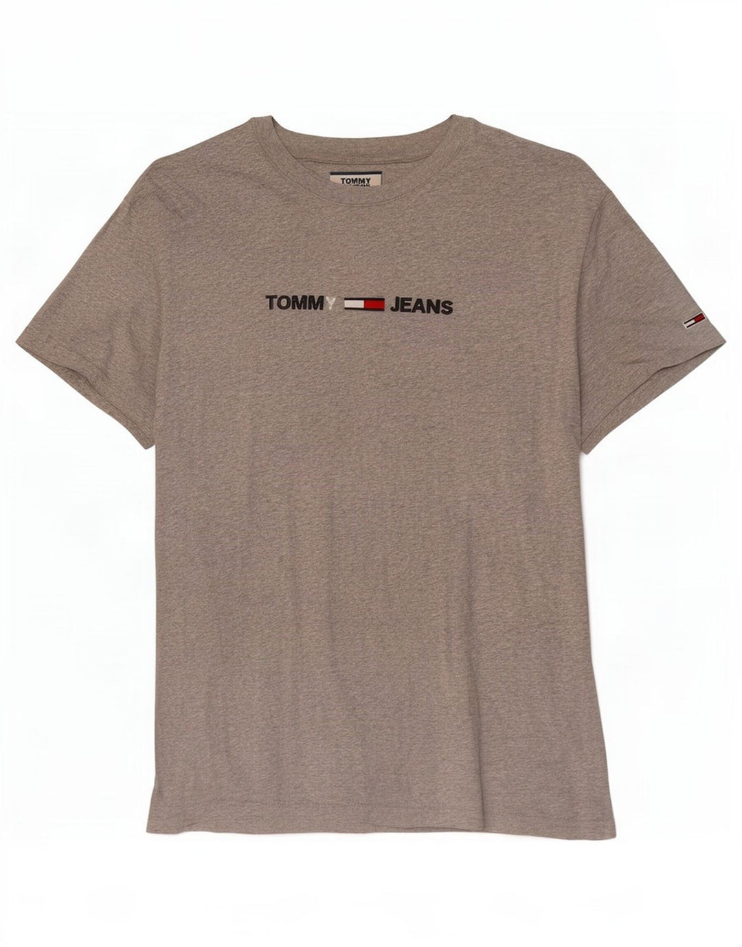 Tricou grafic Tommy Hilfiger pentru bărbați Top din bumbac gri mediu
