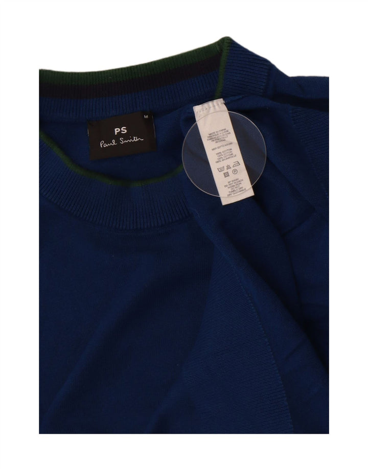 Pulover pentru bărbați Paul Smith, cu gât crew, bumbac albastru mediu