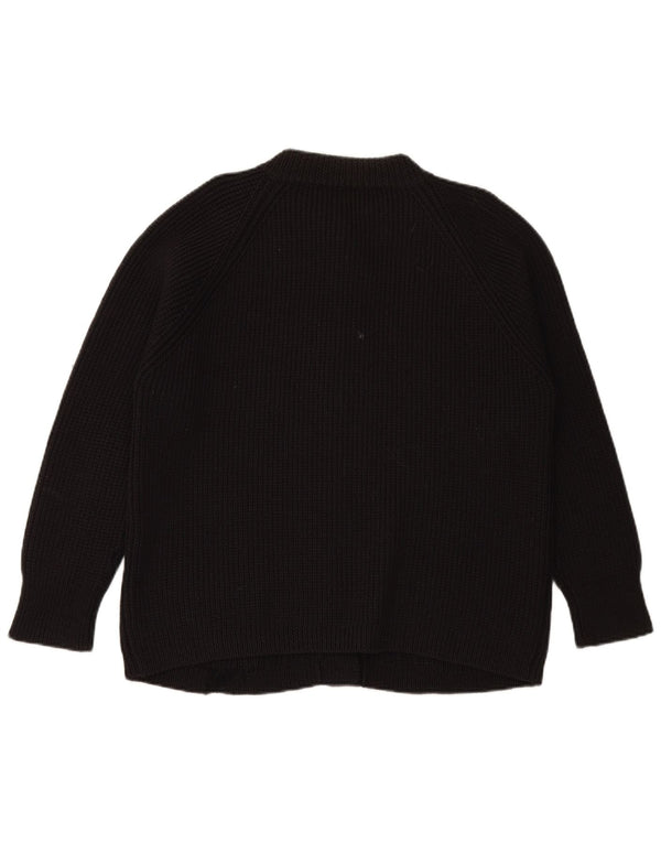 Pulover cardigan pentru femei VINTAGE UK 16 mare, negru, lână nouă