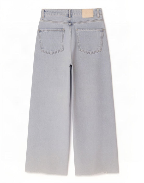 Blugi pentru femeie Zara cu picioare late EU 36 XS W26 L26 Albastru