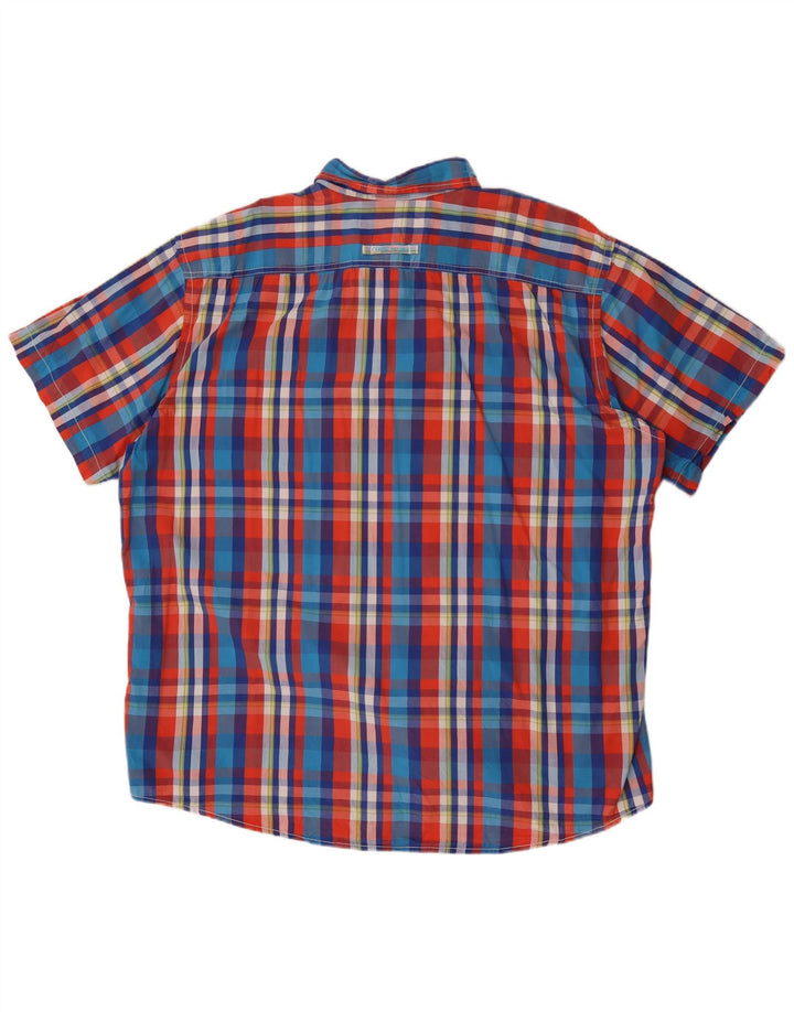 Cămașă cu mânecă scurtă pentru bărbați Camel Active 3XL, bumbac cu carouri multicolore