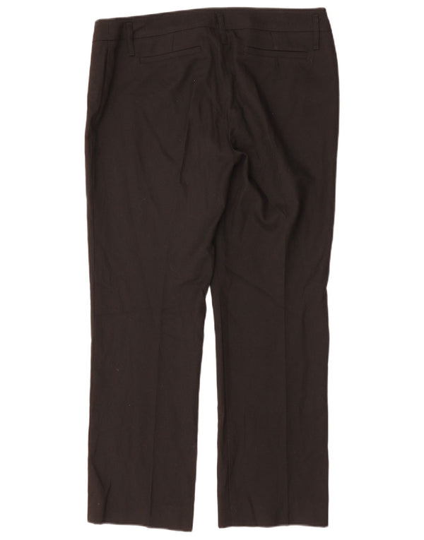 MARELLA Pantaloni drepti pentru femei UK 14 Large W34 L28 Poliester negru