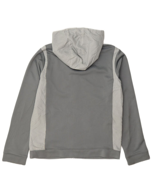 Pulover Nike pentru băieți, cu fermoar, 13-14 ani, XL, gri, poliester color bloc