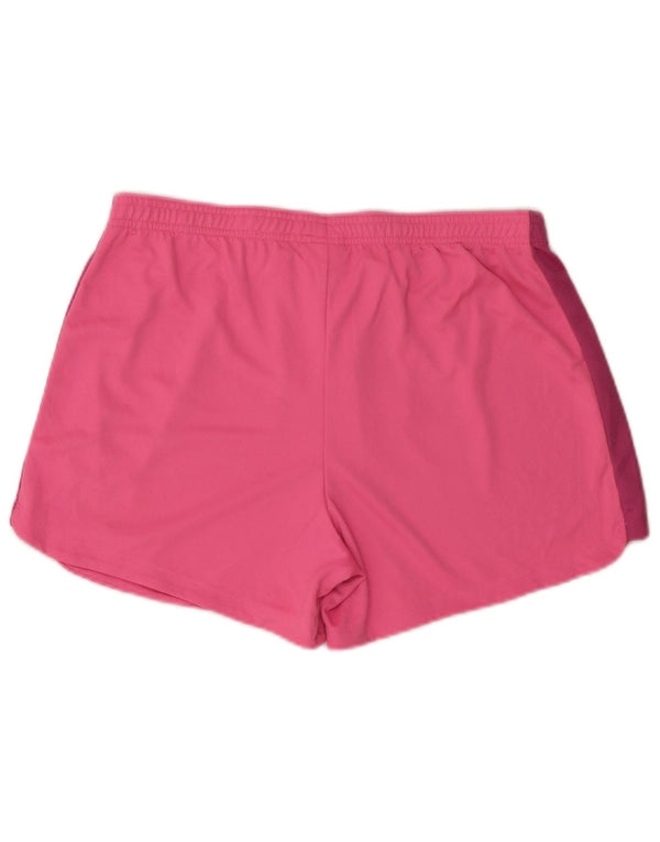 Pantaloni scurți sport Nike Dri Fit pentru femei UK 16, mari, roz, poliester color bloc