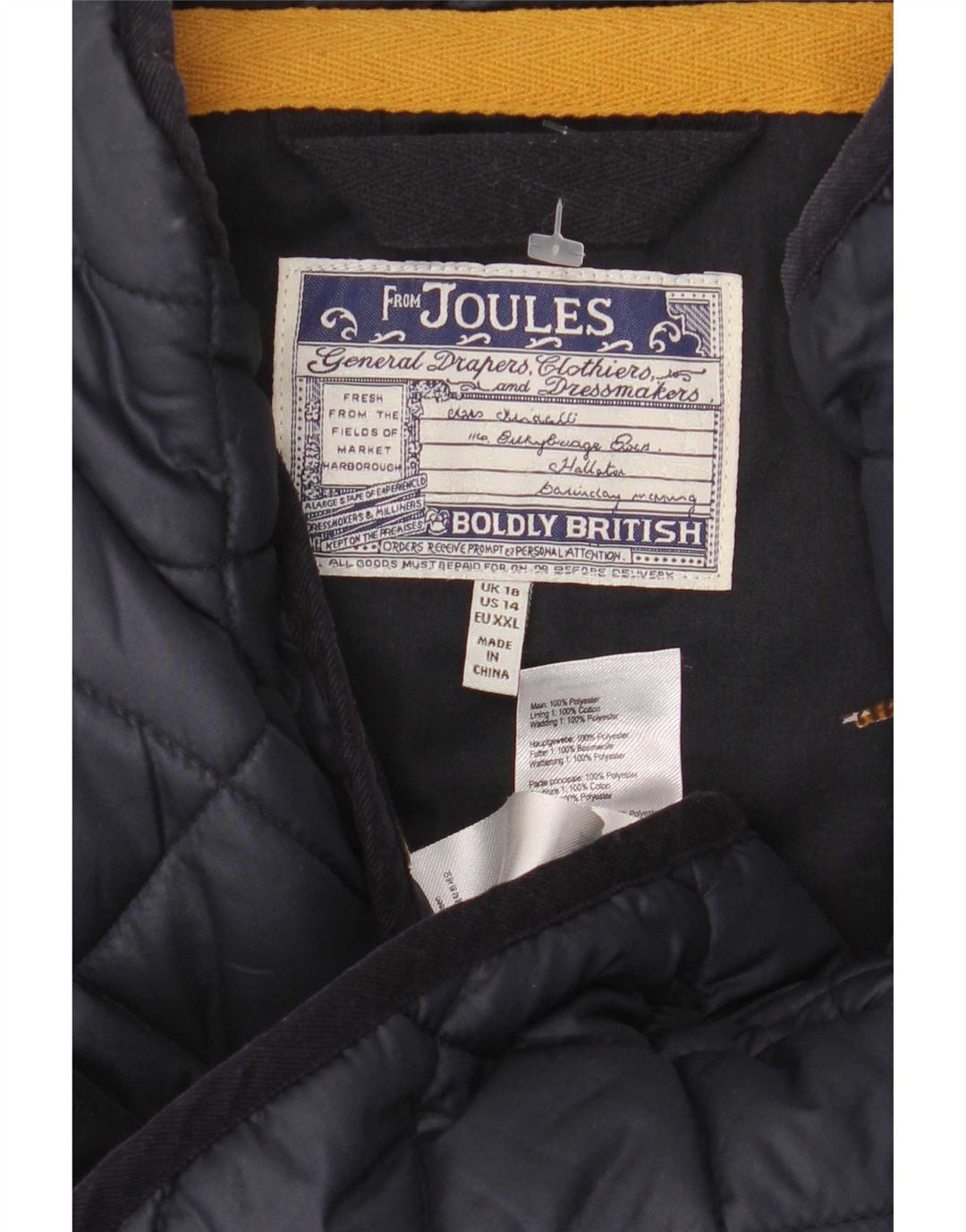 Gilet matlasat Joules pentru femei UK 18 XL bleumarin poliester
