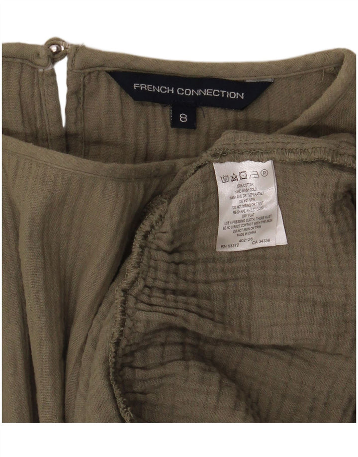 Bluză supradimensionată pentru femei French Connection Top UK 8 Small Kaki Bumbac