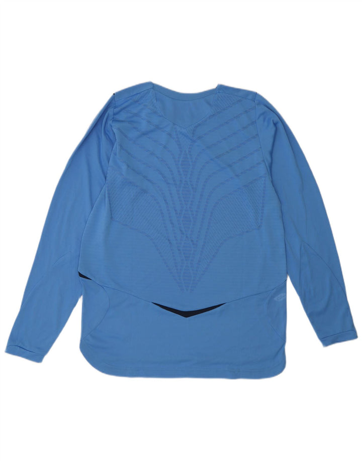 Top pentru bărbați Umbro cu mânecă lungă, albastru, poliester color bloc