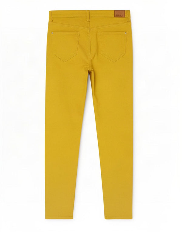 Pantaloni de damă Zara Skinny Casual EU 40 Medium W30 L28 Galben Bumbac