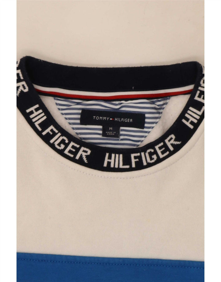 Hanorac grafic pentru bărbați Tommy Hilfiger Pulover mediu alb colorblock
