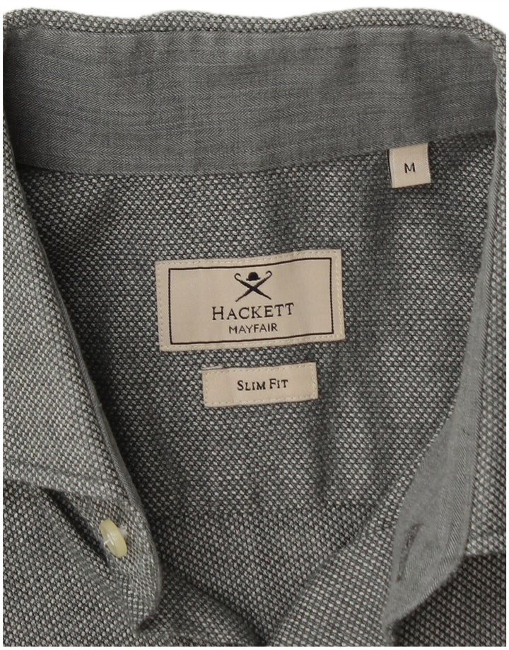 HACKETT Cămașă Slim Fit pentru bărbați, bumbac gri mediu