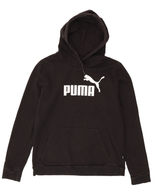 Pulover cu capota cu grafic Puma pentru femei UK 16, mare, negru, bumbac