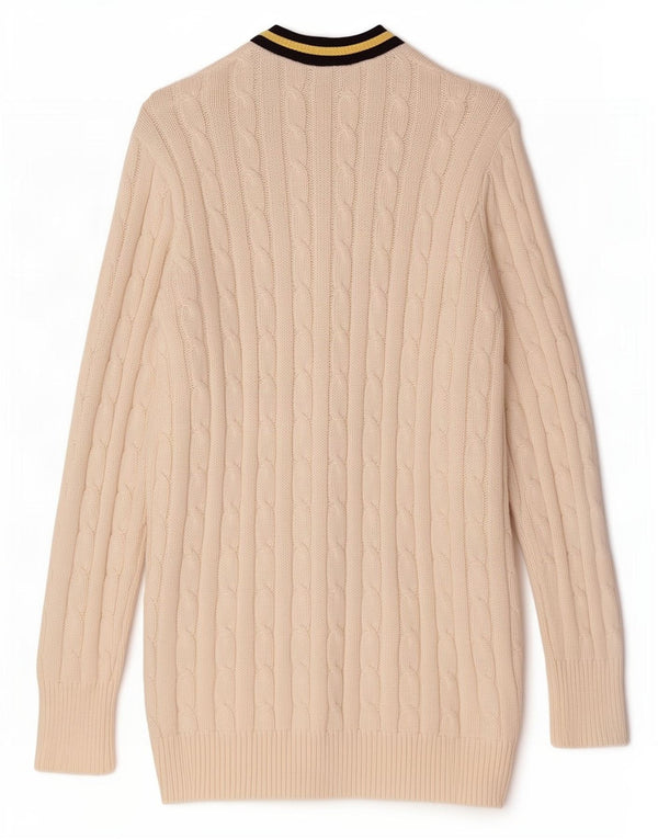 Ralph Lauren Womens Cardigan Sweater UK 14 Medium White Cotton