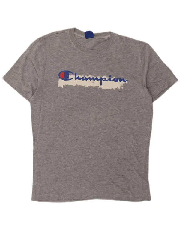 Tricou grafic pentru bărbați CHAMPION Top mare, gri cu pete