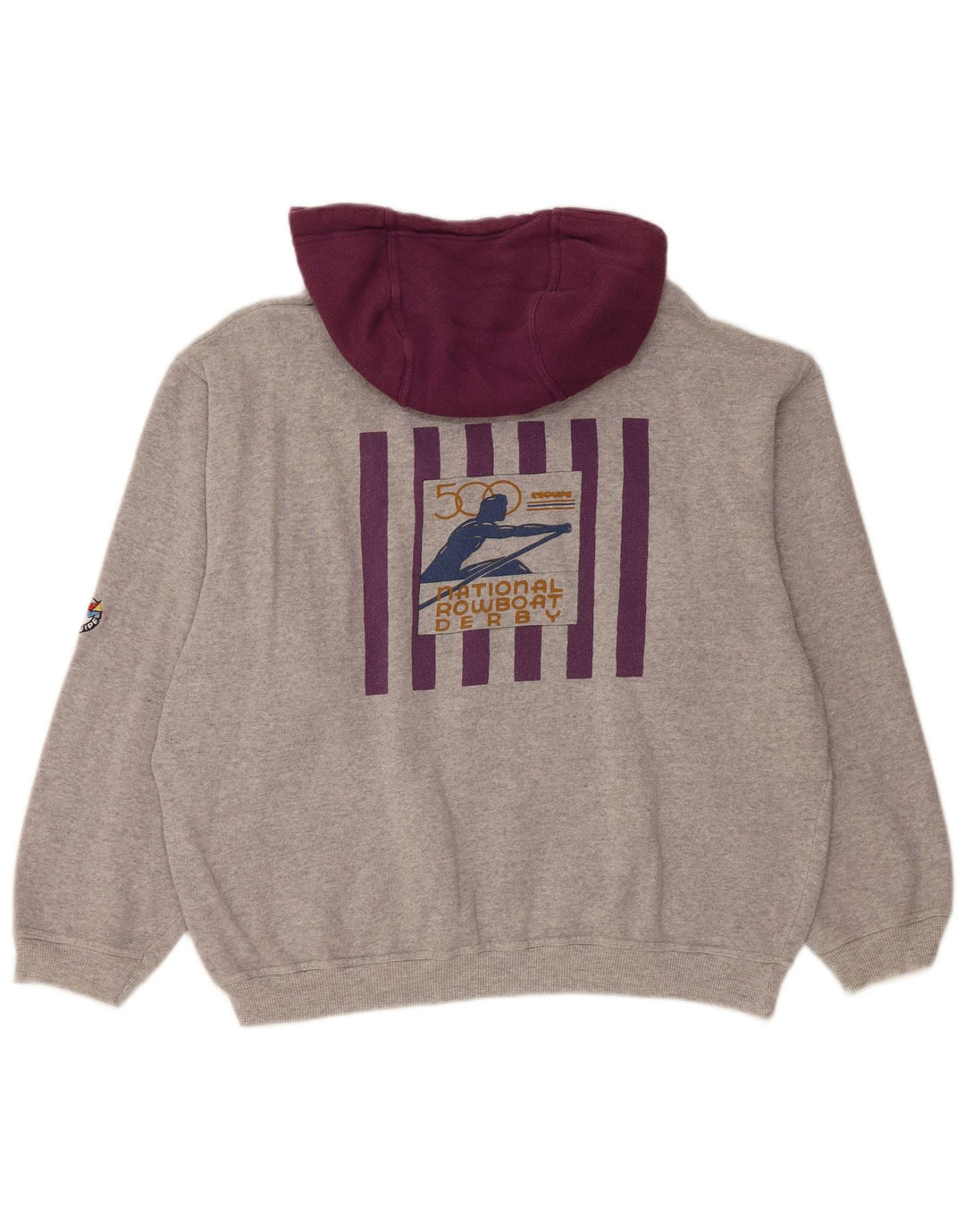 Pulover L'Equipe pentru damă, cu grafică, cu captură lejeră, UK 20 2XL, bumbac gri