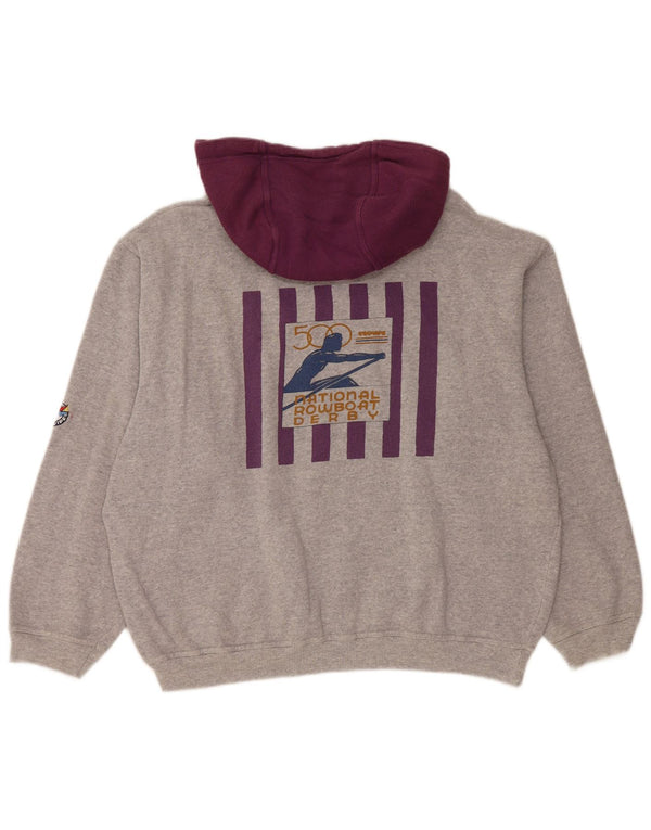 Pulover L'Equipe pentru damă, cu grafică, cu captură lejeră, UK 20 2XL, bumbac gri