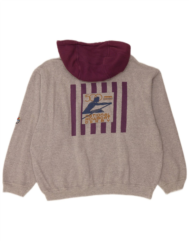 Pulover L'Equipe pentru damă, cu grafică, cu captură lejeră, UK 20 2XL, bumbac gri