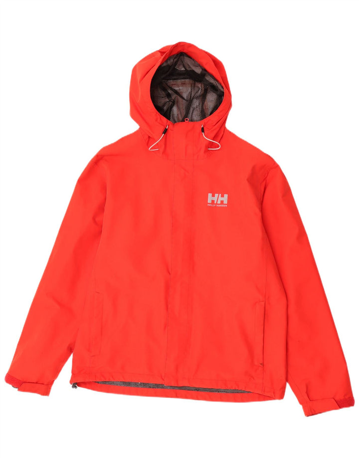 Jachetă de ploaie cu glugă pentru bărbați Helly Hansen UK 40 Poliester roșu mare