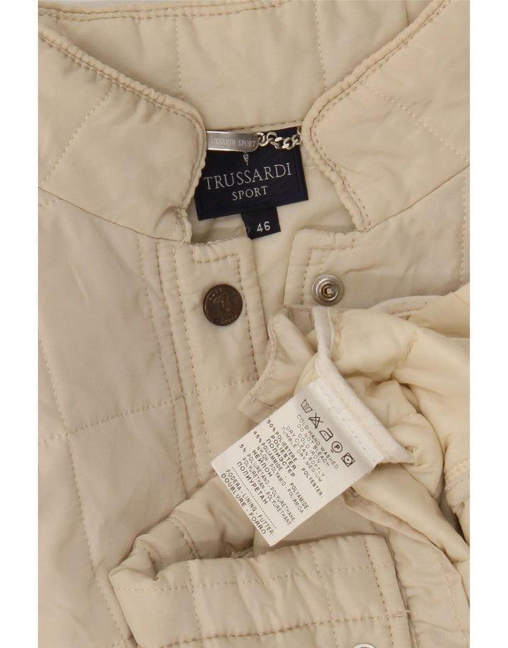 Jachetă matlasată pentru femei Trussardi IT 46, mare poliester alb
