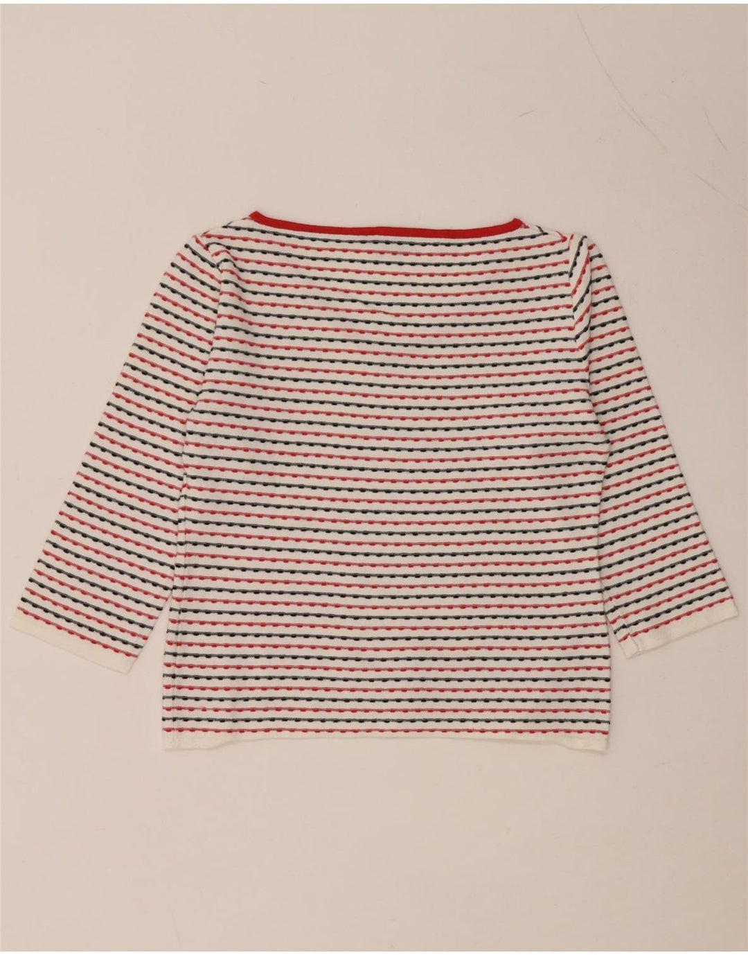 MAX & CO. Crop Top pentru femei cu mâneci 3/4 UK 14, mare, cu dungi albe, viscoză