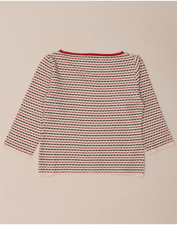MAX & CO. Crop Top pentru femei cu mâneci 3/4 UK 14, mare, cu dungi albe, viscoză
