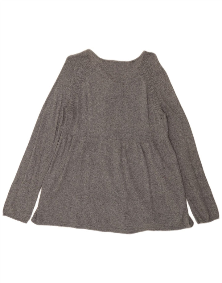 Pulover cardigan pentru femei Zara UK 14 mare bumbac gri