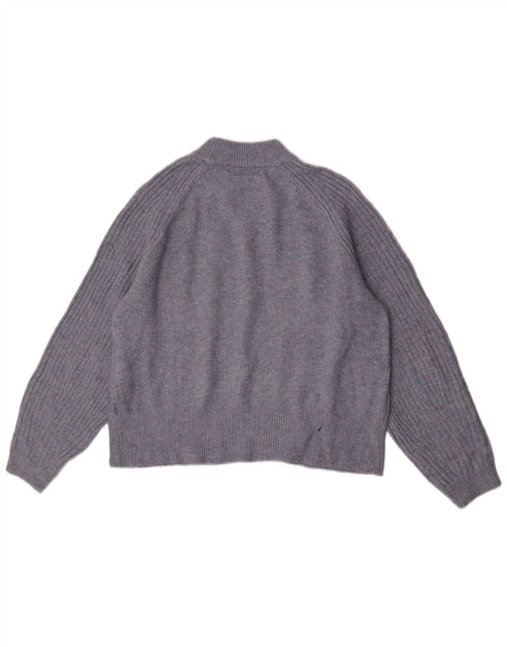 Pulover pentru femei Marks & Spencer cu decolteu triplu UK 14 Medium Bleumarin