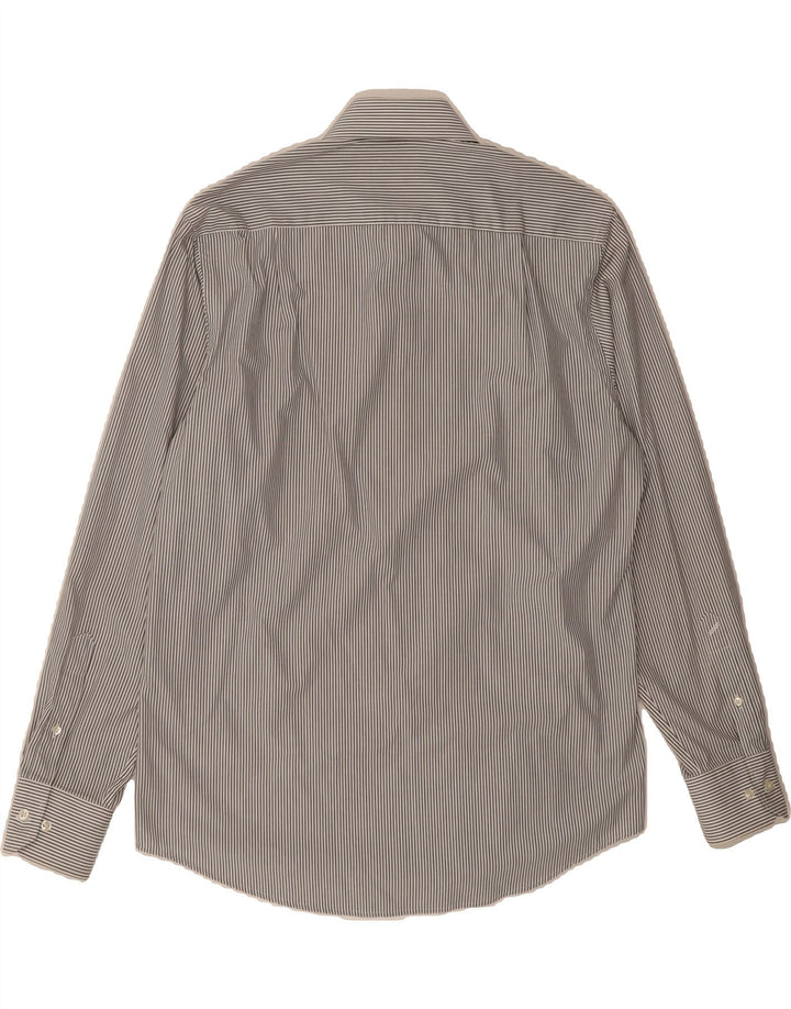 DANIEL HECHTER Mens Shirt Size 40 Medium Grey Pinstripe Cotton Vintage Daniel Hechter and Second-Hand Daniel Hechter from Messina Hembry 