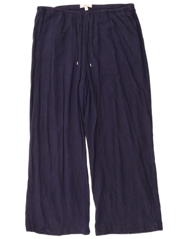 Pantaloni pentru femei cu talie înaltă Marks & Spencer UK 18 XL W40 L29 bleumarin