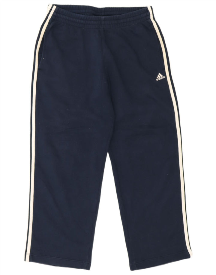 Pantaloni de trening Adidas pentru bărbați, bumbac mediu albastru bleumarin