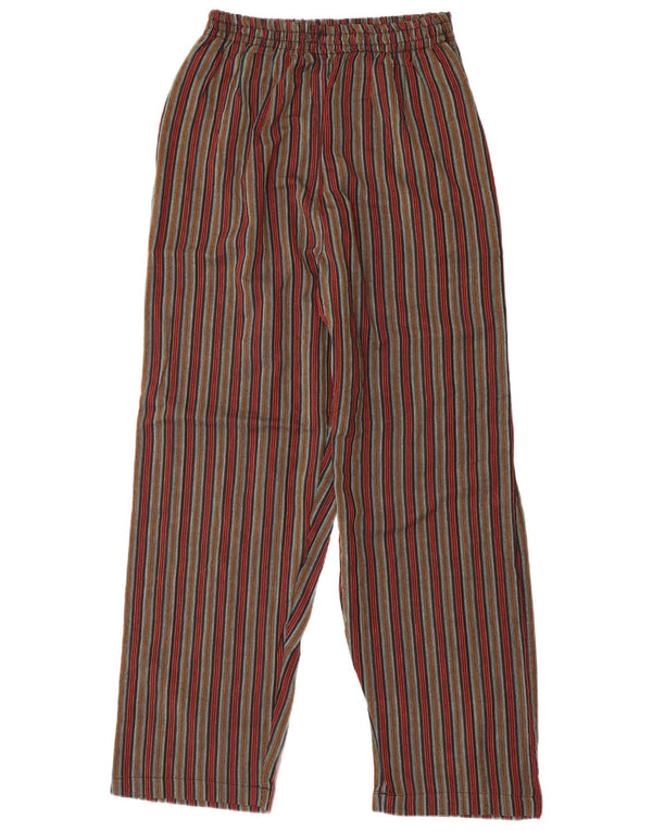 Pantaloni drepti pentru femei cu talie înaltă Siesta XL W38 L31 cu dungi multicolore