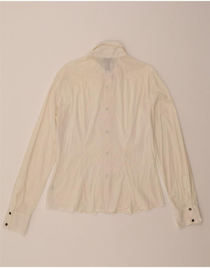 JUST CAVALLI Womens Shirt UK 16 Large White Vintage Just Cavalli and Second-Hand Just Cavalli from Messina Hembry 