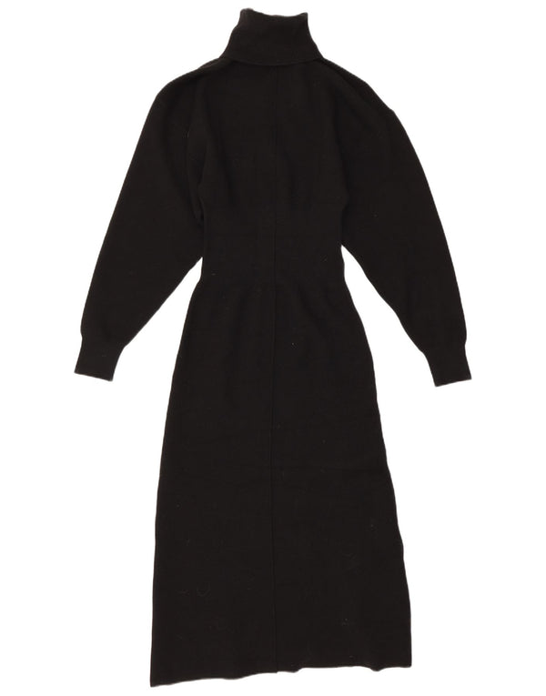 Rochie pulover cu mânecă lungă pentru femei Zara UK 8 Mic Negru Viscoză