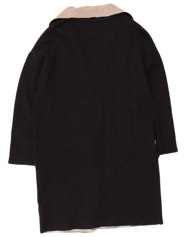 Pulover cardigan pentru femei Zara UK 14 Medium Black Colorblock