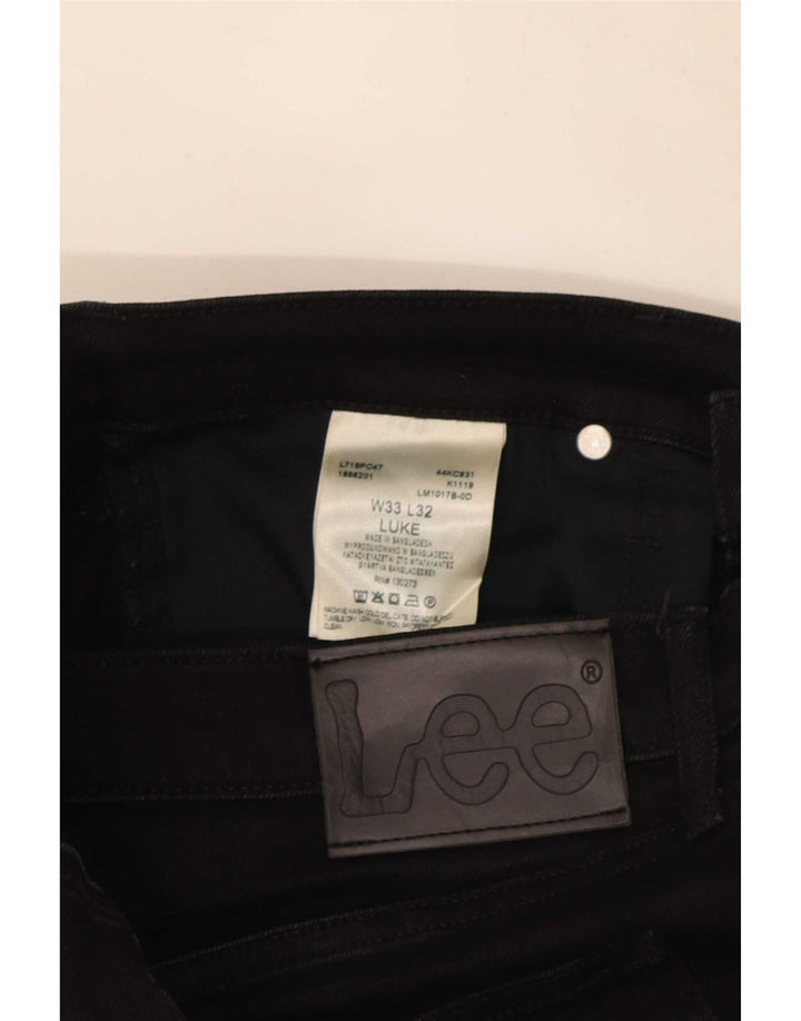 Blugi Lee Luke Slim pentru bărbați W33 L32 bumbac negru