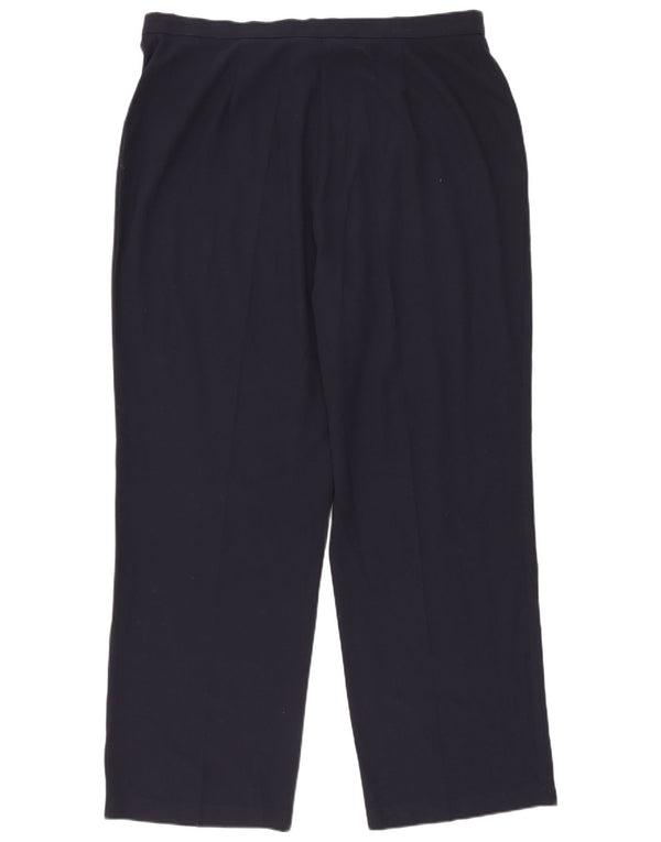 Pantaloni drepti pentru femei Marks & Spencer UK 18 XL W35 L27 bleumarin