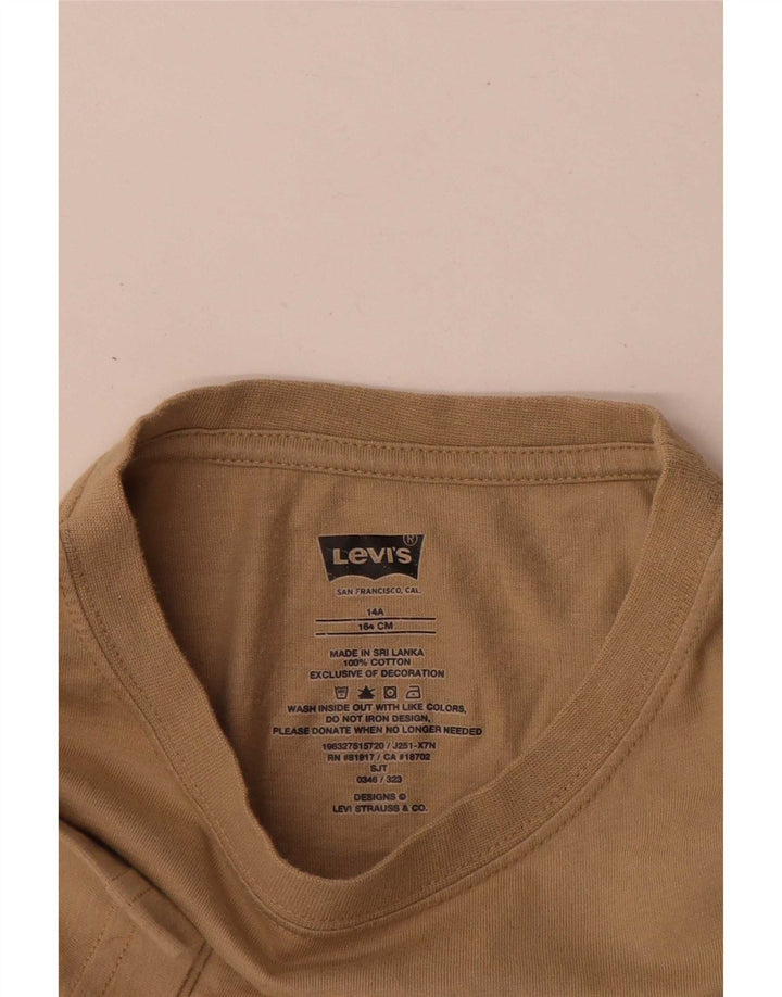 Tricou Băieți Levi's Top 13-14 Ani Bej Bumbac