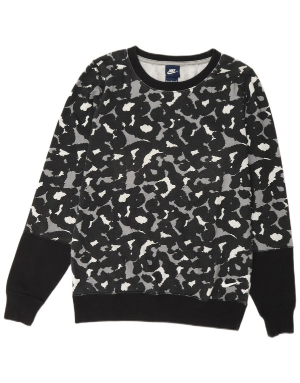 Pulover Nike pentru femei pentru femei UK 14 Medium Black Animal Print