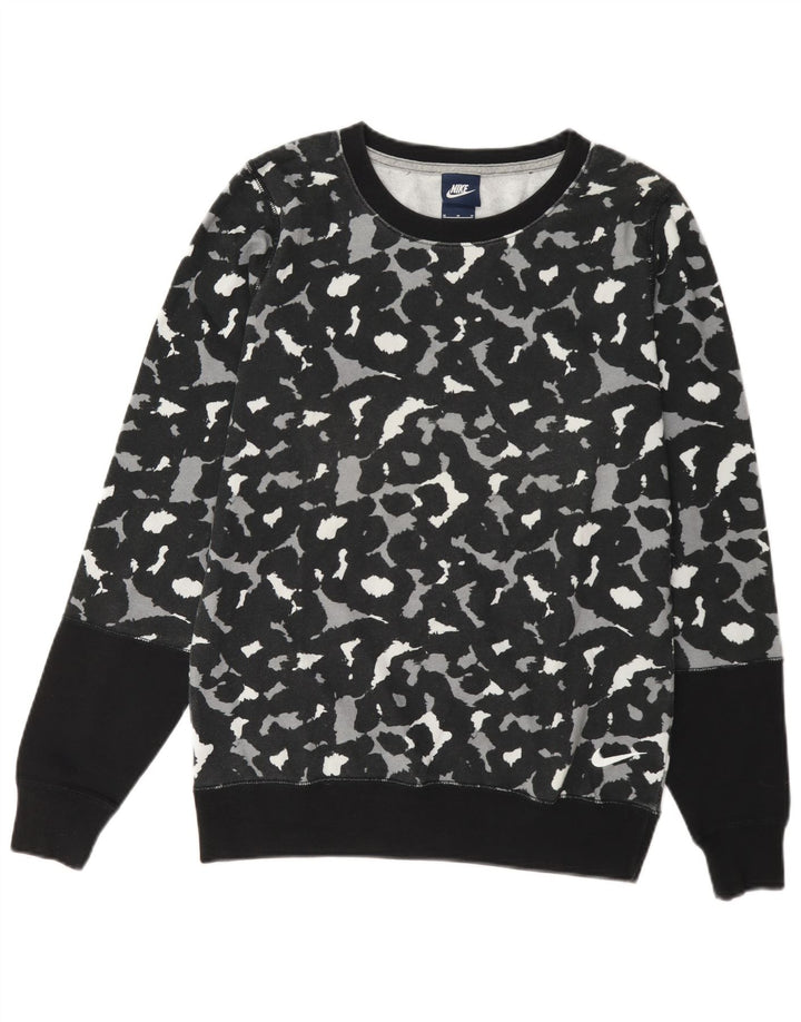 Pulover Nike pentru femei pentru femei UK 14 Medium Black Animal Print