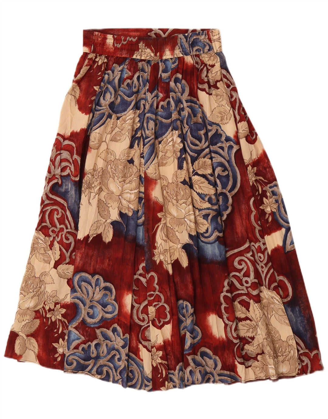 Fusta evazată plisată pentru femei Pippa Dee UK 12 Medium W28 Multicolor Floral