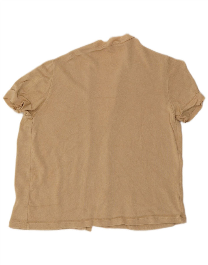 Max Mara Pulover cardigan deschis cu mânecă scurtă pentru femei UK 14 Bej mediu