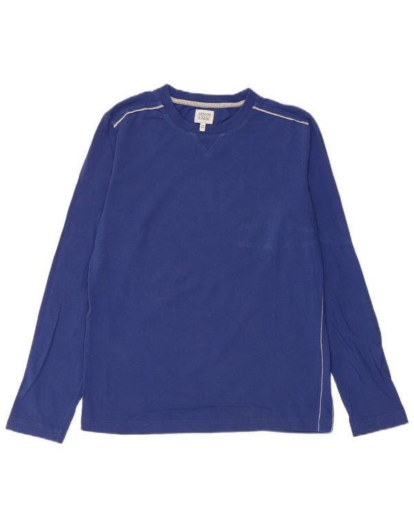 Armani Junior Top Baieti Maneca Lunga 13-14 Ani Albastru
