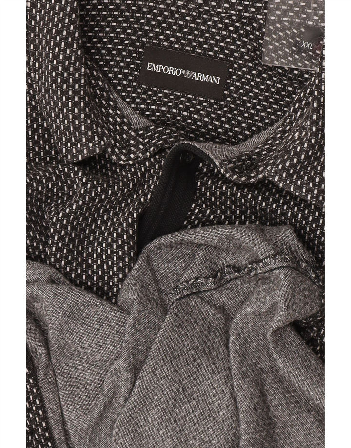 Cămașă pentru bărbați EMPORIO ARMANI 2XL cu pete negre
