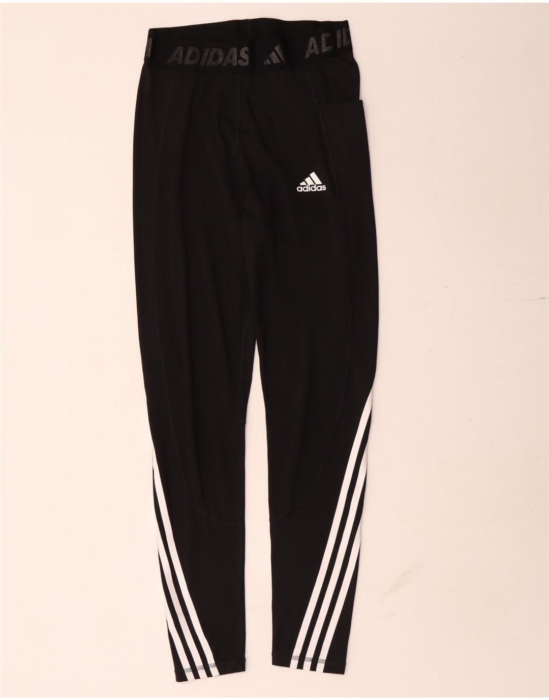 Leggings cu grafic pentru femei Adidas UK 8 Poliester negru mic