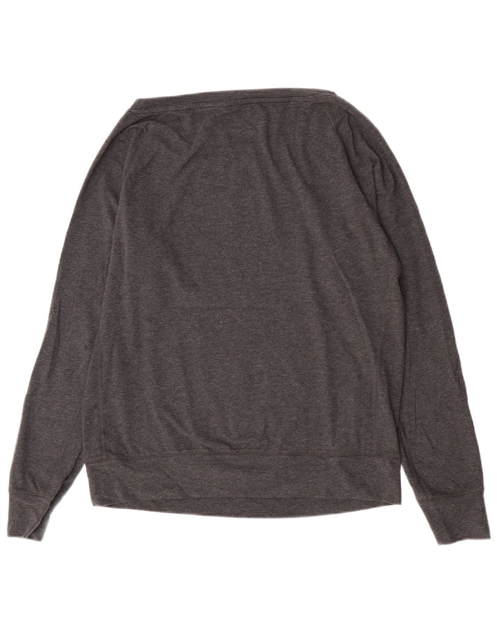 Nike Dri Fit Top cu mânecă lungă pentru femei UK 16, mare, gri poliester cu pături