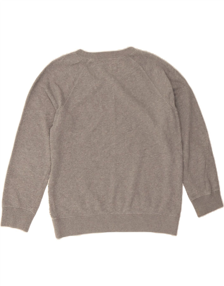 JACK WILLS Womens Sweatshirt Jumper UK 12 Medium Grey Floral Cotton Vintage Jack Wills and Second-Hand Jack Wills from Messina Hembry 