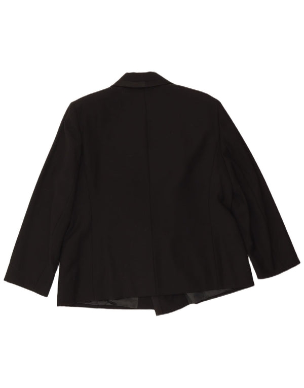 Laura Biagiotti Jachetă Blazer Femeie Dublu Breasted IT 48 XL Lână Neagră