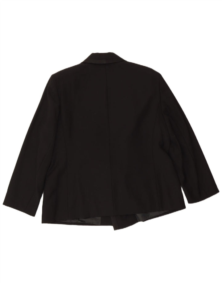 Laura Biagiotti Jachetă Blazer Femeie Dublu Breasted IT 48 XL Lână Neagră