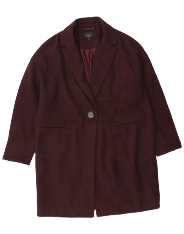 Topshop Pardesiu pentru femei UK 12 Medium Burgundy Poliester