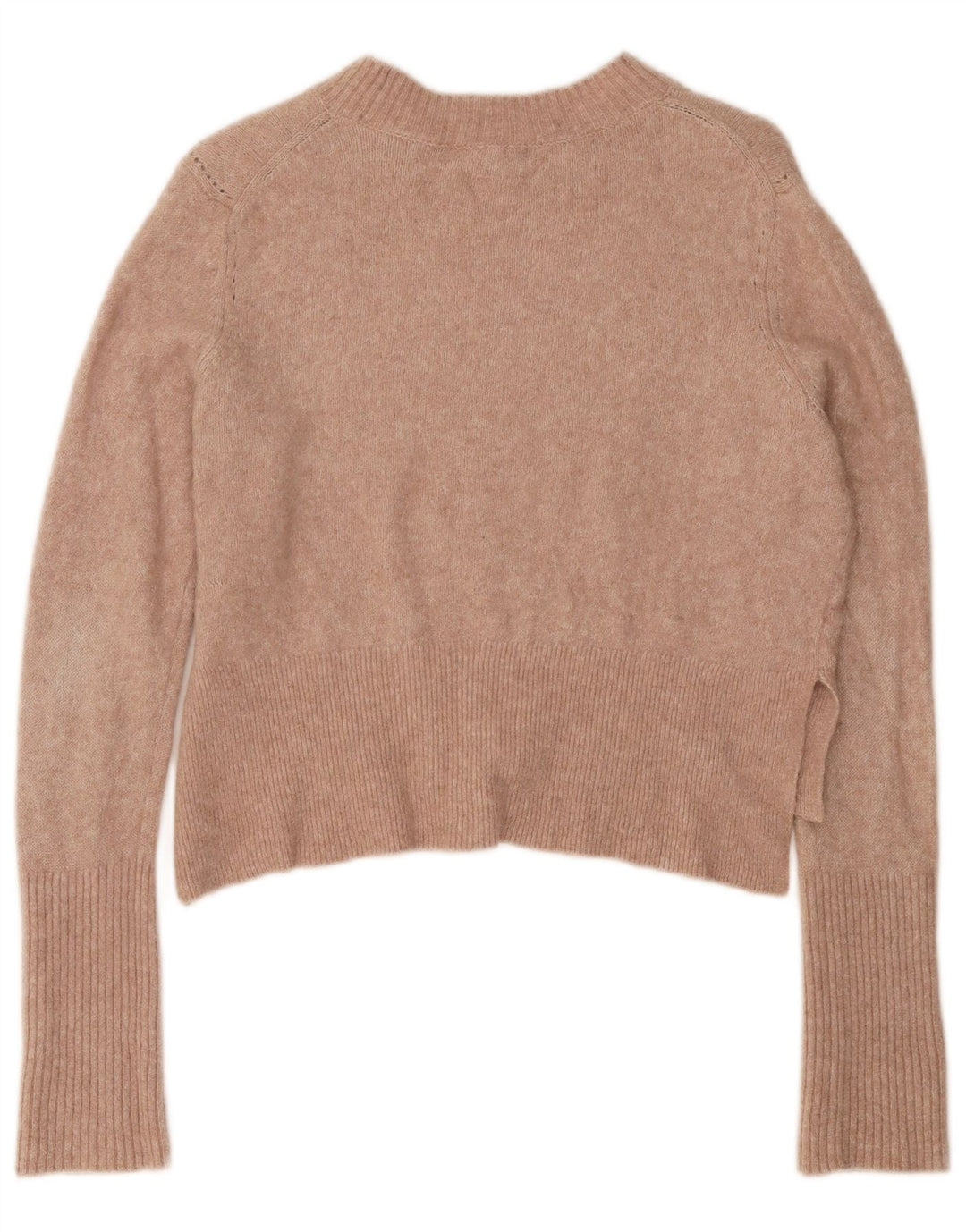 ALL SAINTS Pulover crop pentru femei cu gâtul barca UK 14 Roz mediu