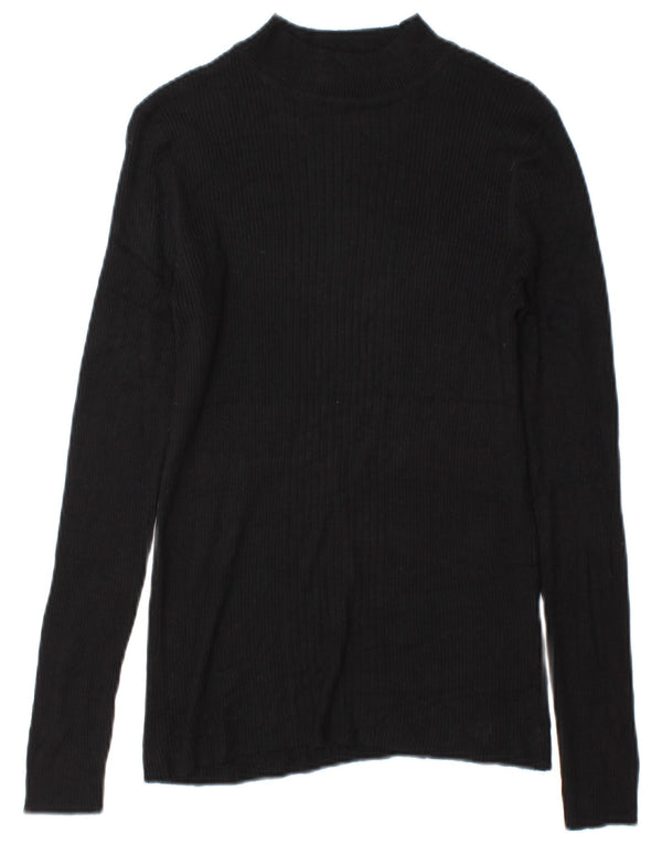 Marks & Spencer Top pentru femei cu mânecă lungă UK 14 Medium Black Viscose